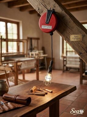 Vintage Sears Craftsman Retractable Shop Light